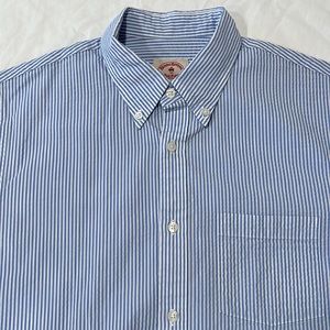 Brooks Brothers Red Fleece Men’s M long sleeve shirt pinstripe seersucker